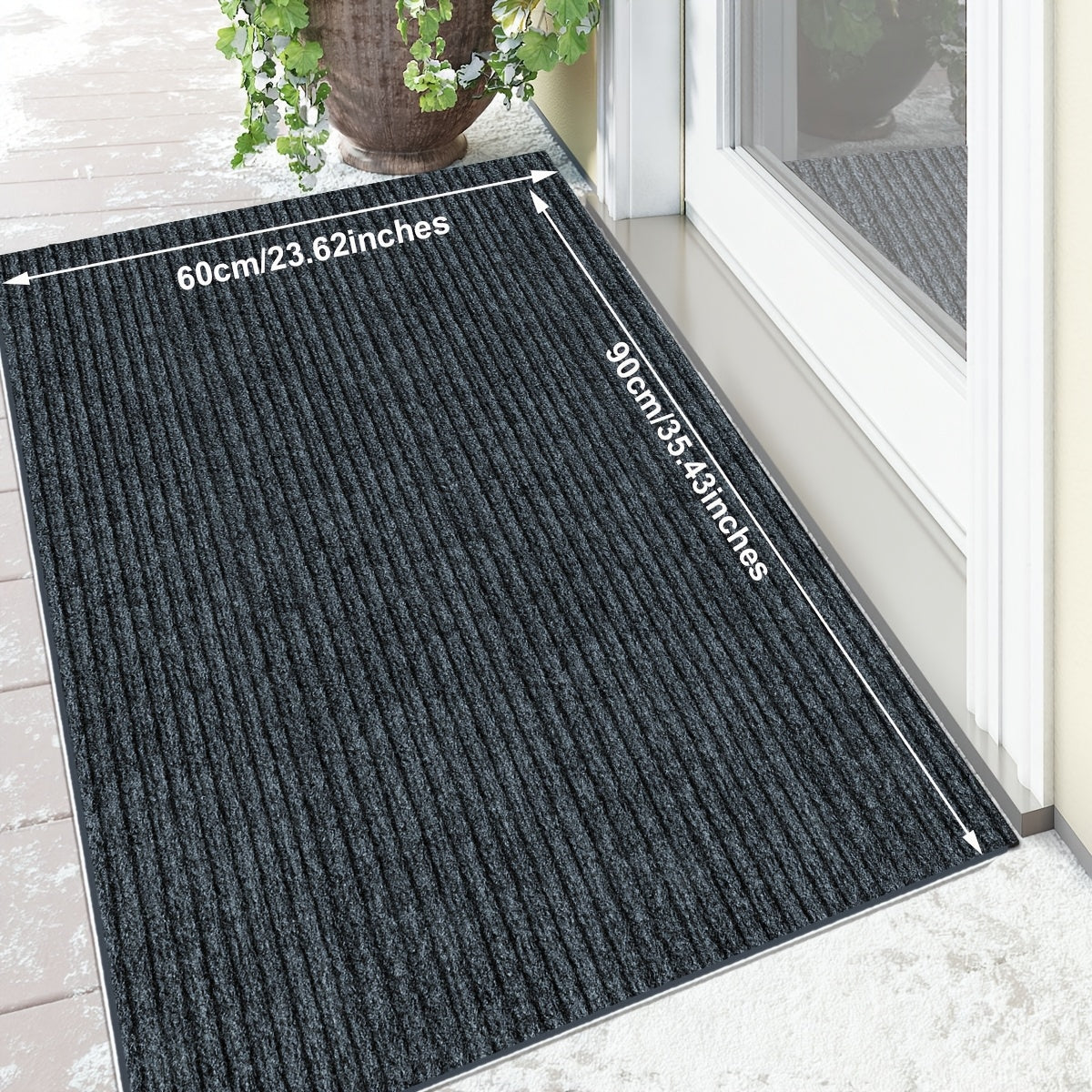 Entryway Mat, Dog Door Mat Indoor Door Mat for Entrance, Non Slip Absorbent Low Profile Front Doormat, Rubber Backing Indoor Outdoor Entrance, Trapping Welcome Mats, Dog Door Mat for Muddy Paws Absorbs Moisture, Washable Mat, Quick Dry mat