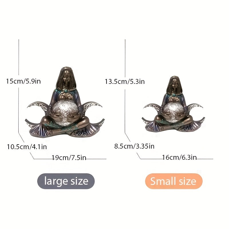 1pc Exquisite Mother Earth Gaia Goddess Figurine Statue - Resin Classic Sculpture for Pagan Wiccan Home Decor, Women Gift, Zen Decor, Universal Holidays - Handcrafted Artistic Ornament for Various Room Types