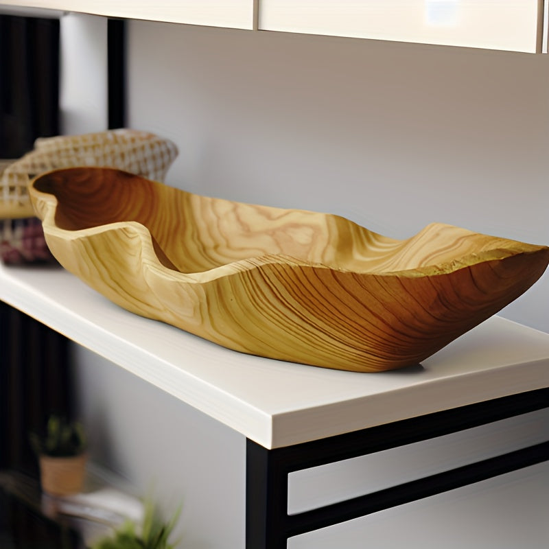 1pc Natural Wood Serving Tray