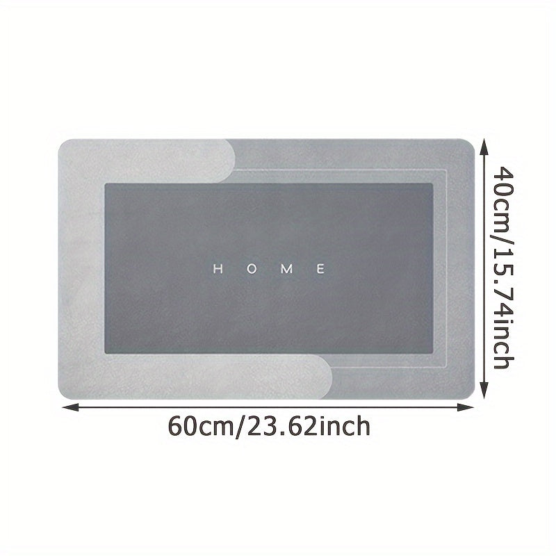[1pc Non-Slip Kitchen Mat] 1pc Super Non-Slip Diatom Mud Kitchen Mat | 3mm Thick, 2.0kg/m², Natural Rubber Base, Scratch-Resistant, Easy to Clean & Wipe | Comfortable Standing Mat for Kitchens, Bathrooms, Entryways - Black, Multiple Sizes Available