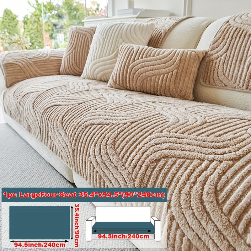 Plush Non-Slip Sofa Cover