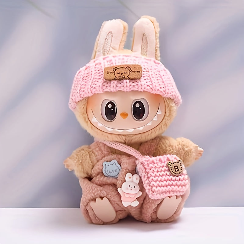 3pcs Labubu Outfit Set, Mini Cute Doll Clothes for 15cm-17cm, Fashionable Accessories, Dress-Up Party, Gift Choice, Perfect for Dolls, 520 Gifts