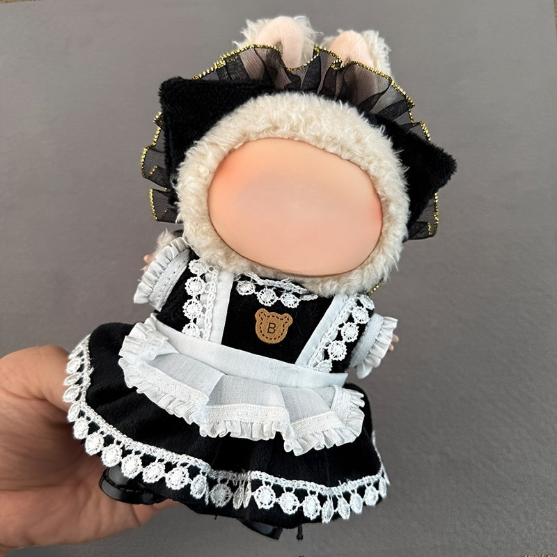 Clothes for Labubu 17cm Doll Outfit, Fashion Clothes Set, Cute Exquisite Accessories for Doll Collection, Stylish Adorable Dolls Clothes Accessories (No Doll Included)