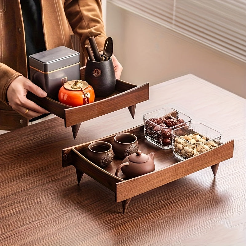 1pc Walnut High Foot Tray
