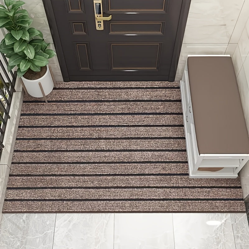 [Non-Slip Doormat] High Quality Non-Slip Striped Doormat | Durable Dust Removal Outdoor Entrance Mat, Easy to Clean, Cuttable Design, Seven Stripes, Absorbent, Halloween Christmas Gift
