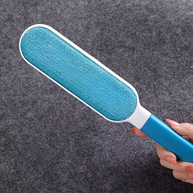 1pc Double-Sided Multi-Functional Reusable Dust Brush, Manual Electrostatic Lint Brush for Cat Fur, Clothes, Sofa, Furniture, Bedding, Carpet Cleaning - Plastic, No Electricity Needed, Ideal for Living Room Use