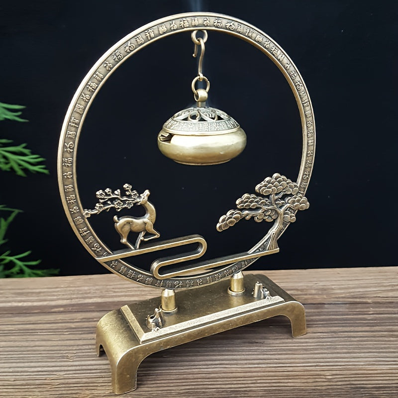 Fortune, Wealth, Longevity Incense Burner, Ruyi Hanging Incense Burner, Sandalwood, Indoor Hanging Incense Burner Ornament