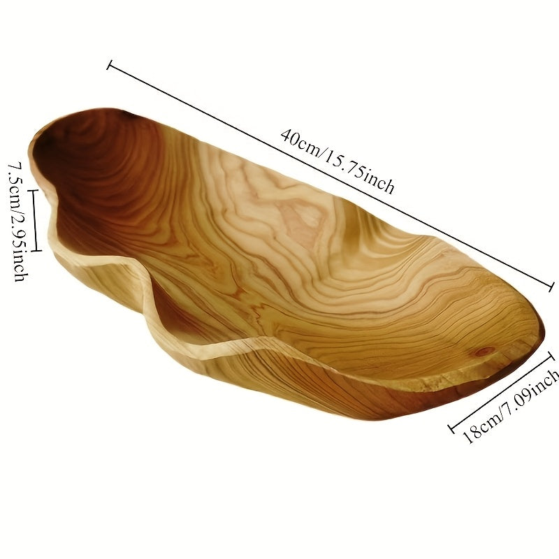1pc Natural Wood Serving Tray