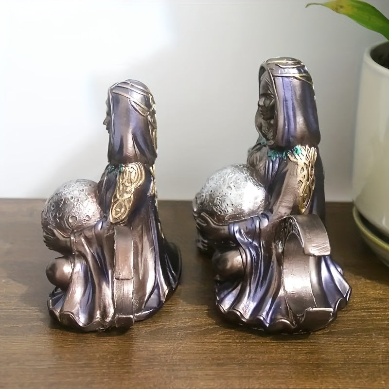 1pc Exquisite Mother Earth Gaia Goddess Figurine Statue - Resin Classic Sculpture for Pagan Wiccan Home Decor, Women Gift, Zen Decor, Universal Holidays - Handcrafted Artistic Ornament for Various Room Types