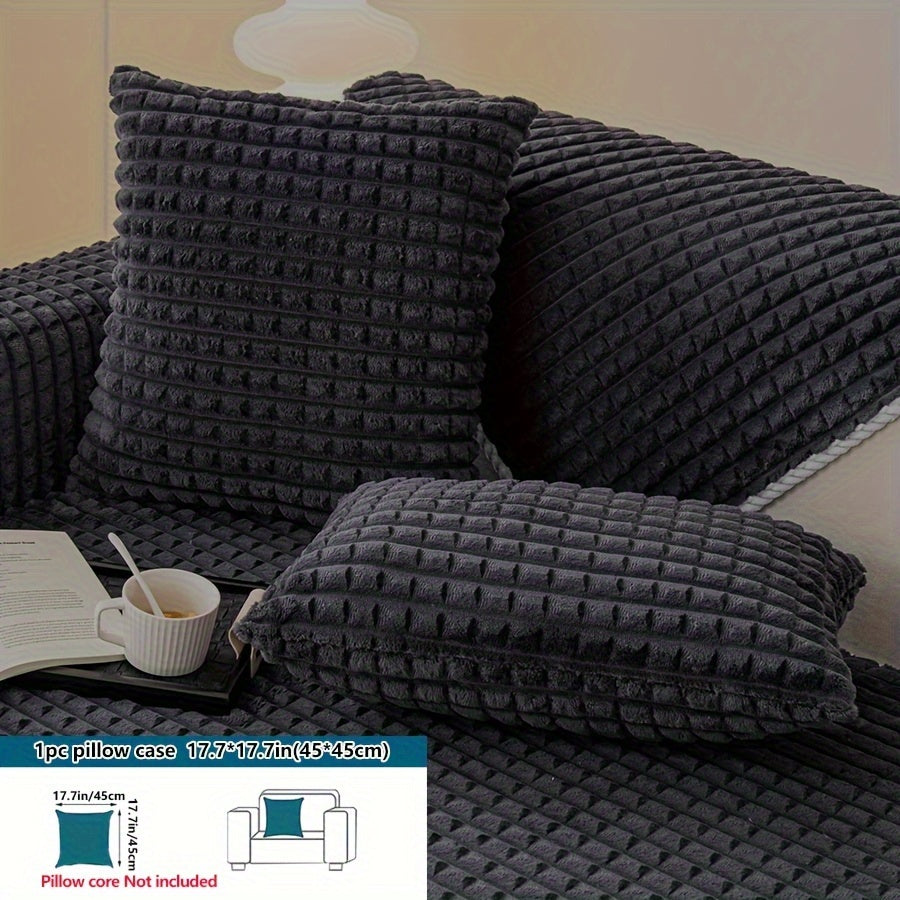 1pc Plush Sofa Cover - Soft, Thick, and Pet-Friendly Couch Protector for All Seasons, Non-Slip Furniture Slipcover for 1 to 4-Seater Sofas, Beige/Light Green/Dark Gray/Black Options, Perfect for Living Room, Bedroom, or Office Decor, Sofa Protection Cover