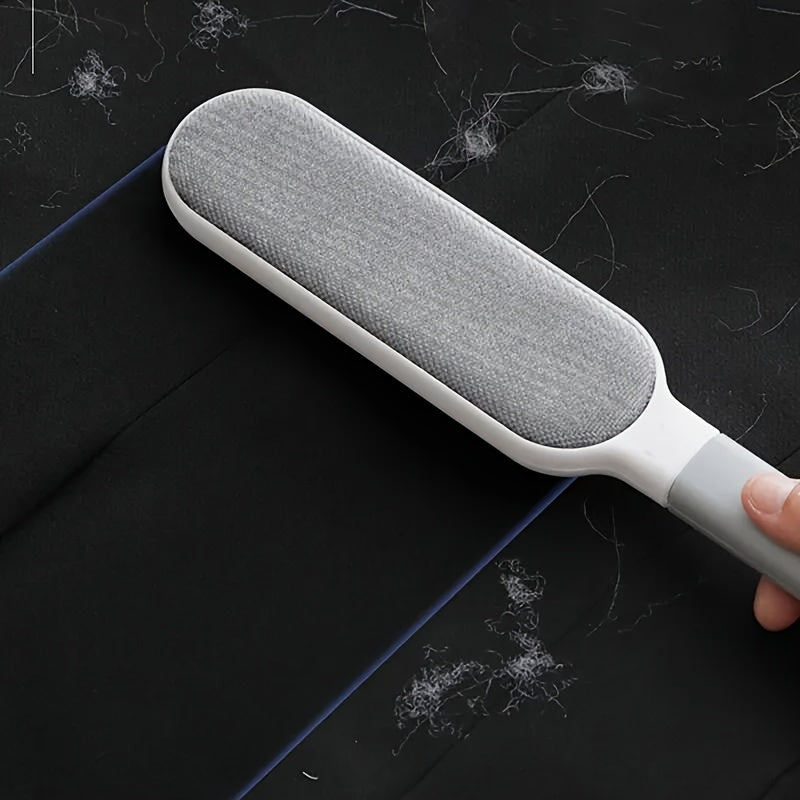 1pc Double-Sided Multi-Functional Reusable Dust Brush, Manual Electrostatic Lint Brush for Cat Fur, Clothes, Sofa, Furniture, Bedding, Carpet Cleaning - Plastic, No Electricity Needed, Ideal for Living Room Use