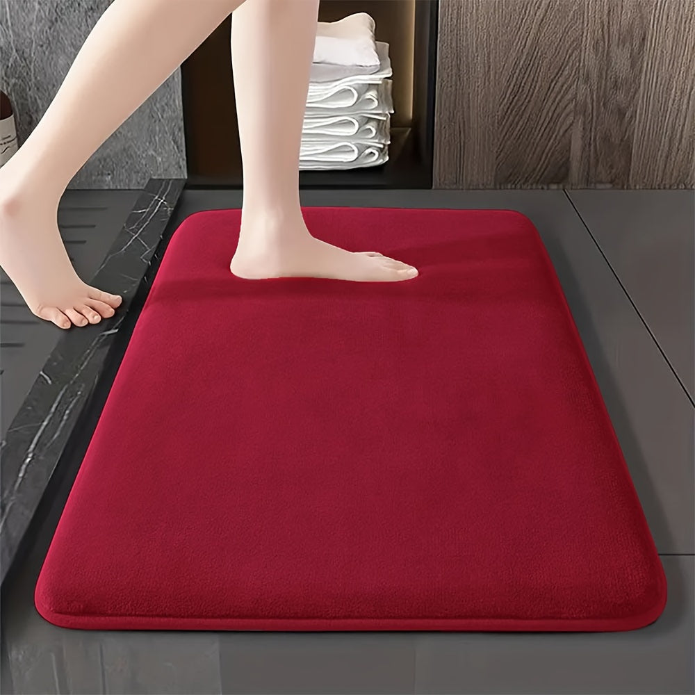 1pc Soft Floor Mat, Absorbent & Quick-drying Kitchen Floor Carpet, Non-slip Entry Doorway Floor Rug, Comfortable Memory Foam Cushioned Bathroom Foot Pad, For Bathroom Bedroom Kitchen Living Room Corrido, Ideal Living Room Supplies, Home Decoration