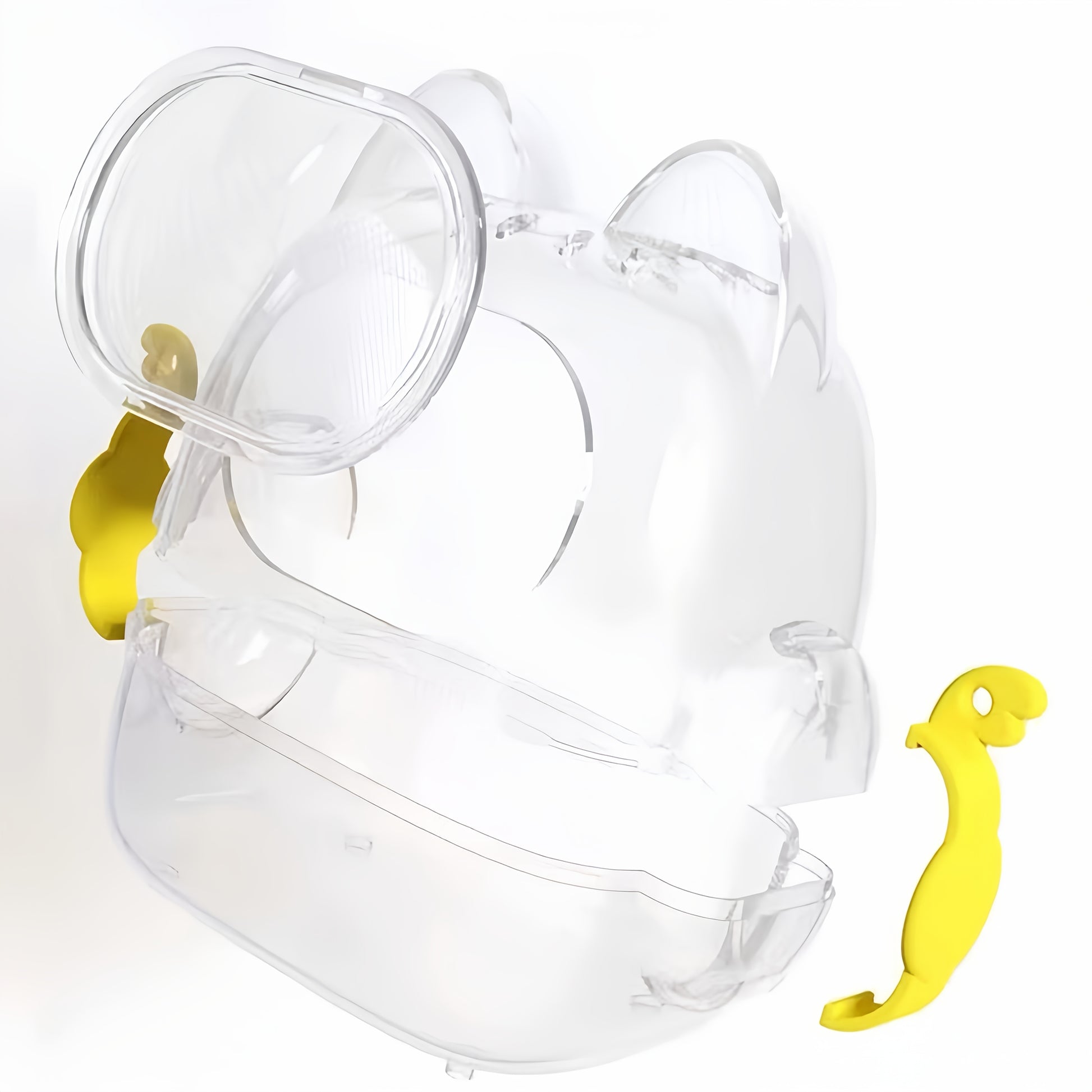 2025 Crystal Clear Acrylic Display Case with Adjustable Strap - Labubu/Crybaby/Skullgirl Anime Figure Showcase, Large Transparent Storage with Detachable Door & Playful Character Design for Collectors, Summer Eye-Catching Glowing Acrylic Carrier, Anime Ac