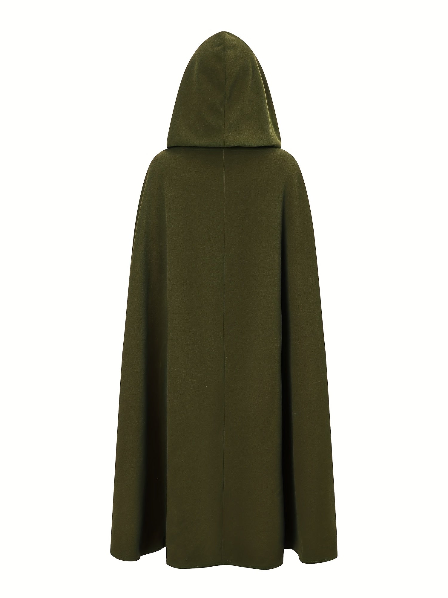 Thickened Hooded Cape Coat for Role-Playing & Cosplay - Vintage Asymmetrical Design, Machine Washable Solid Color Non-Stretch Fabric, Autumn Winter Costume Accessory, Costume Accessories