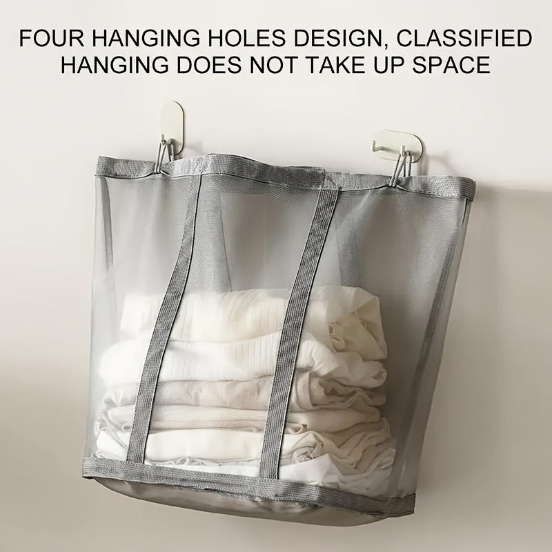 [Folding Laundry Basket] 1 Folding Laundry Basket | Portable Dirty Clothes Storage Bag with Handle, Suitable for Bedroom, Laundry Room, Bathroom, Toys and Sundries, Festival Gifts, Mother's Day Gifts