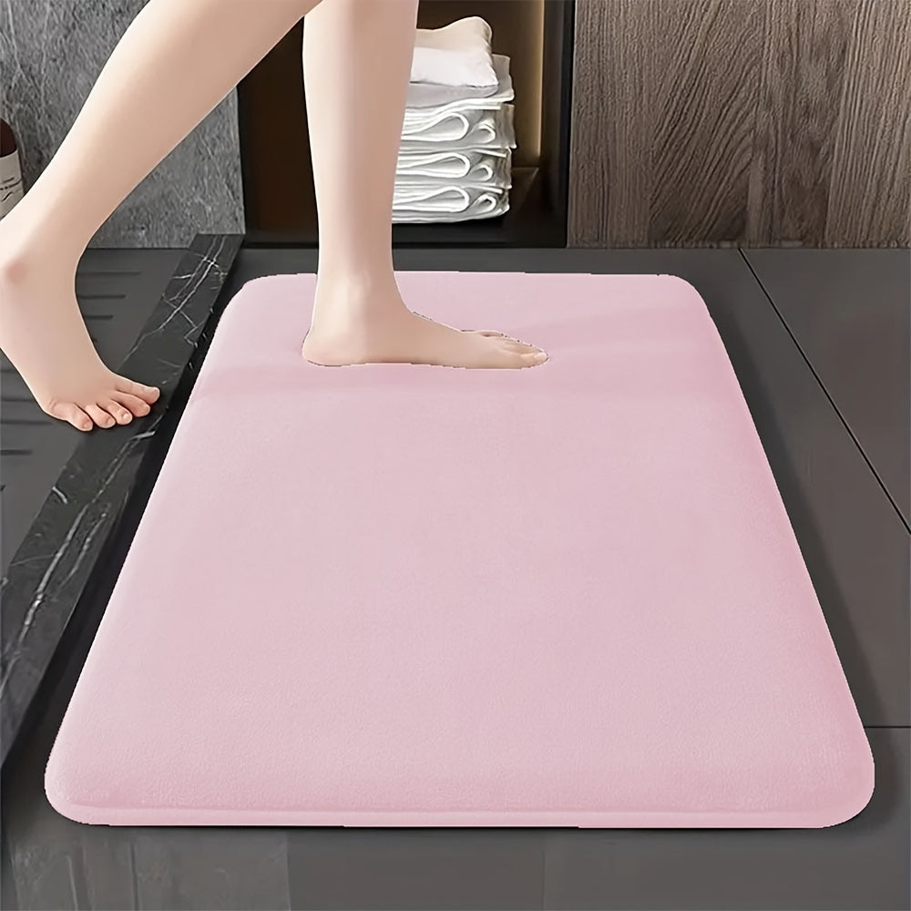 1pc Soft Floor Mat, Absorbent & Quick-drying Kitchen Floor Carpet, Non-slip Entry Doorway Floor Rug, Comfortable Memory Foam Cushioned Bathroom Foot Pad, For Bathroom Bedroom Kitchen Living Room Corrido, Ideal Living Room Supplies, Home Decoration