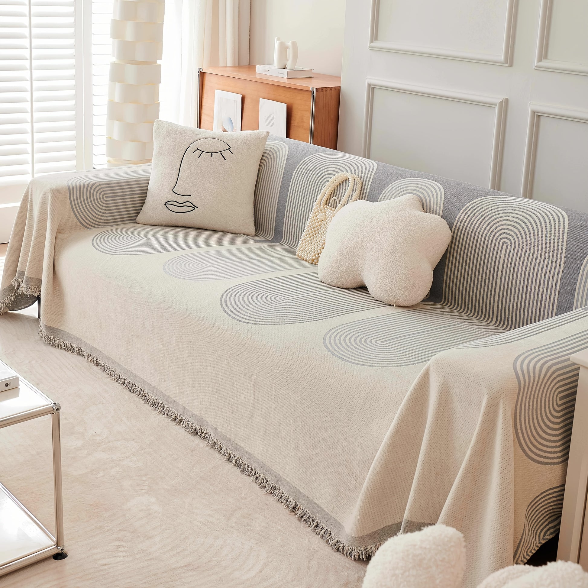 Bohemian Style Chenille Sofa Throw Covers