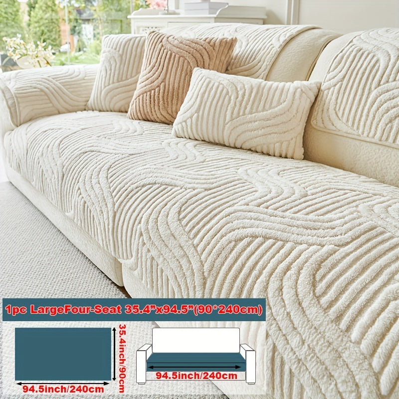 Plush Non-Slip Sofa Cover
