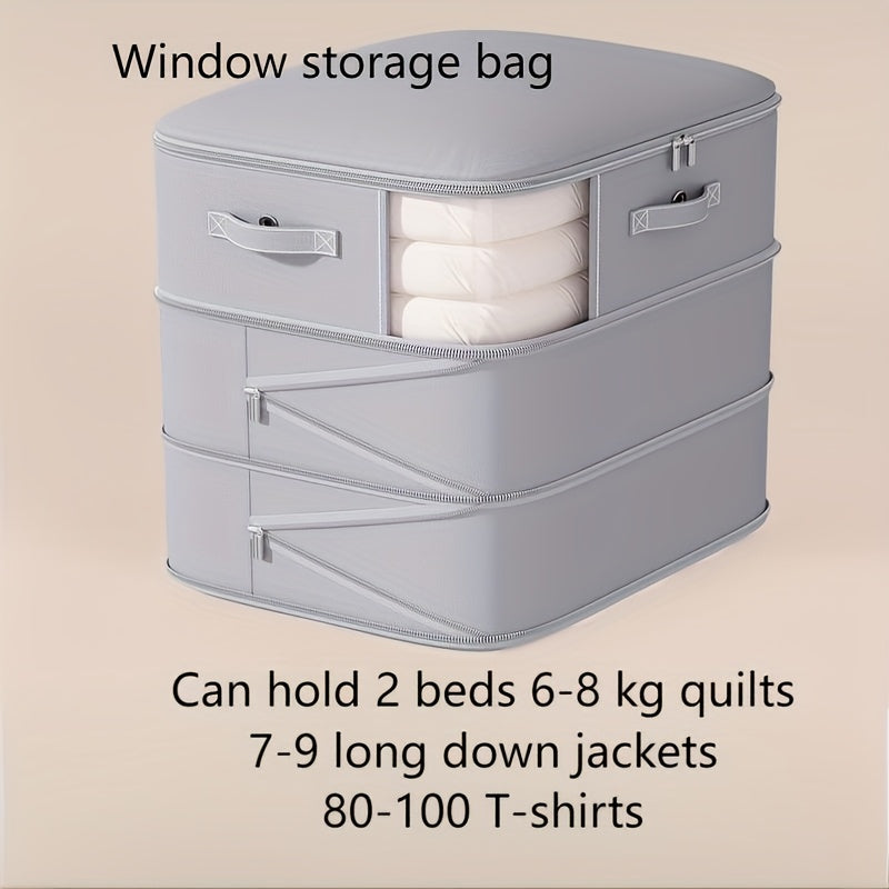 Large Capacity Oversized Portable Compression Storage Bag, Suitable for Clothes, Quilts, Pillows, Sofa Cushions, Duvets, Ideal for Bedrooms and Living Rooms, Space-Saving Organizer Helper, 4 Styles Available