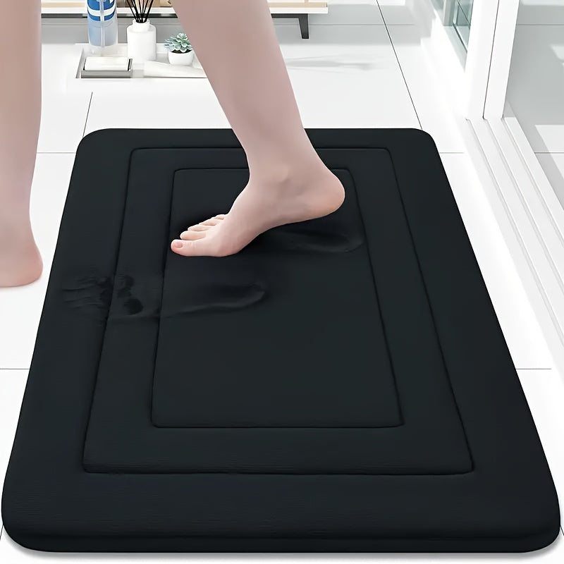 Coral Fleece Bathroom Floor Mat Anti Slip Pad