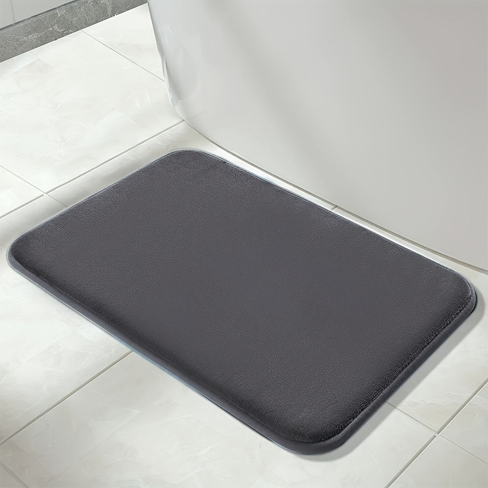 1pc Soft Floor Mat, Absorbent & Quick-drying Kitchen Floor Carpet, Non-slip Entry Doorway Floor Rug, Comfortable Memory Foam Cushioned Bathroom Foot Pad, For Bathroom Bedroom Kitchen Living Room Corrido, Ideal Living Room Supplies, Home Decoration