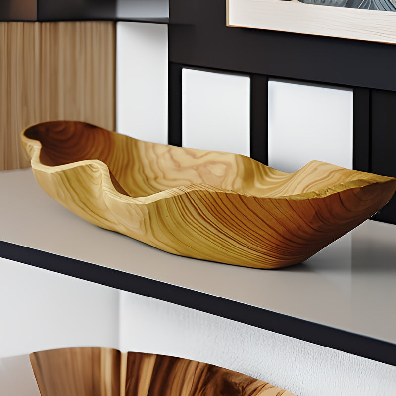 1pc Natural Wood Serving Tray