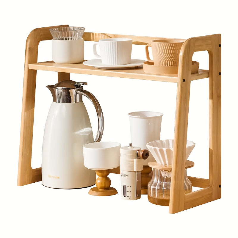 Multi-Functional Wooden Kitchen Organizer Shelf