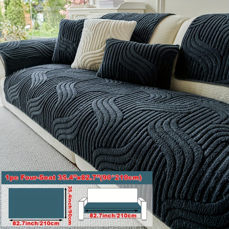 Plush Non-Slip Sofa Cover