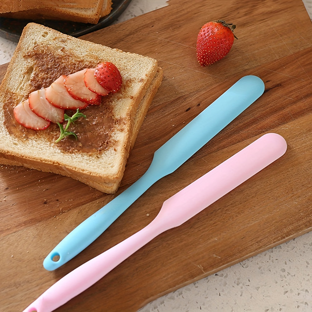 1pc, Silicone Jar Spatula, Non-Stick Icing Spatula, Food Grade Silicone, Heat Resistant, Baking Tools, Kitchen Gadgets, Kitchen Accessories