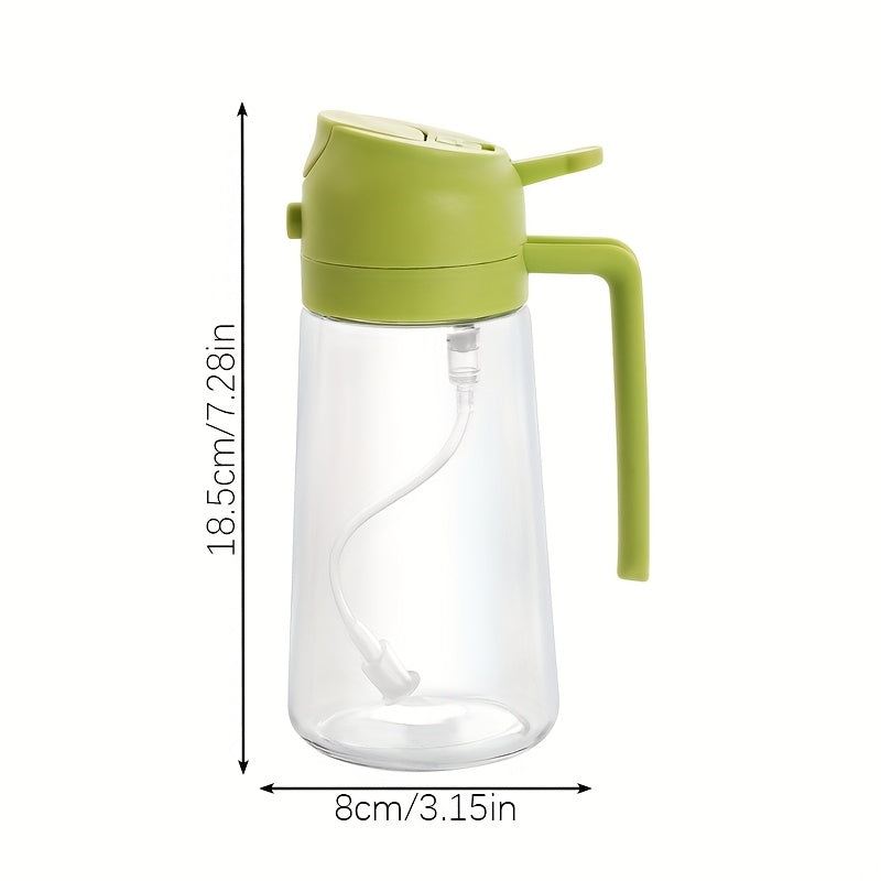 1pc Food-Grade Olive Oil Spray Bottle - BPA-Free Plastic, Odor-Resistant & Even Spray for Cooking, Salad Dressing, Condiments - Hand Wash Only, Oval Shape for Kitchen & Restaurant Use, Oil Sprayer Bottle for Cooking