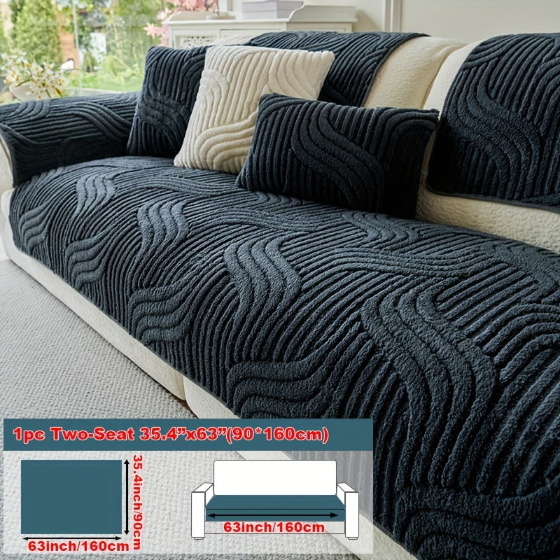 Plush Non-Slip Sofa Cover
