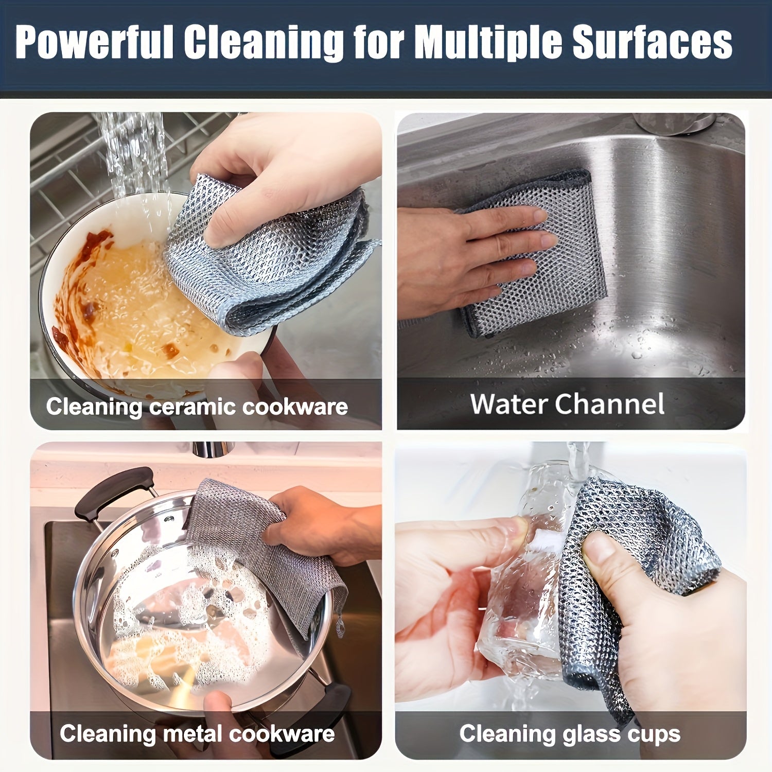 10/20/30pcs Magic Steel Cleaning Pads - Multi-Purpose, Reusable, Non-Stick, Rust Removal, Safe for All Surfaces