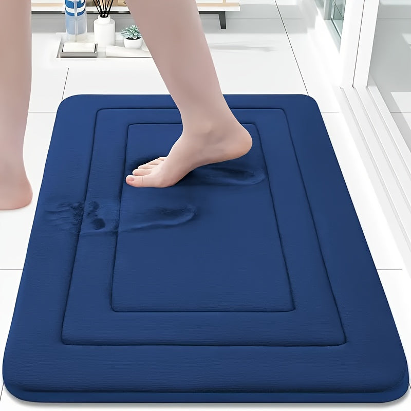 Coral Fleece Bathroom Floor Mat Anti Slip Pad