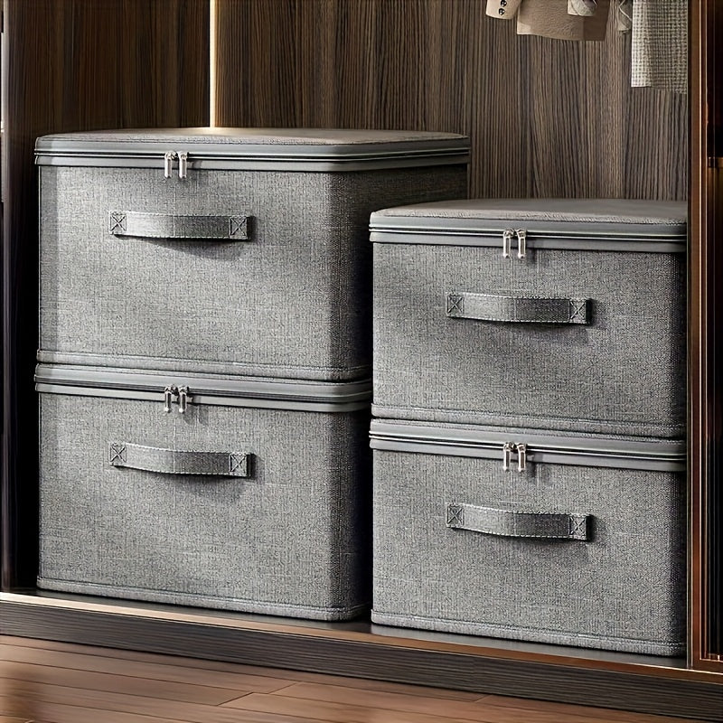 Extra-Large Stackable Storage Boxes - Multifunctional Space-Saving Organizers, Suitable for Closets, Bedrooms, Kitchens, Etc. - an Ideal Choice for Toys, Books, Clothes, And Linens.