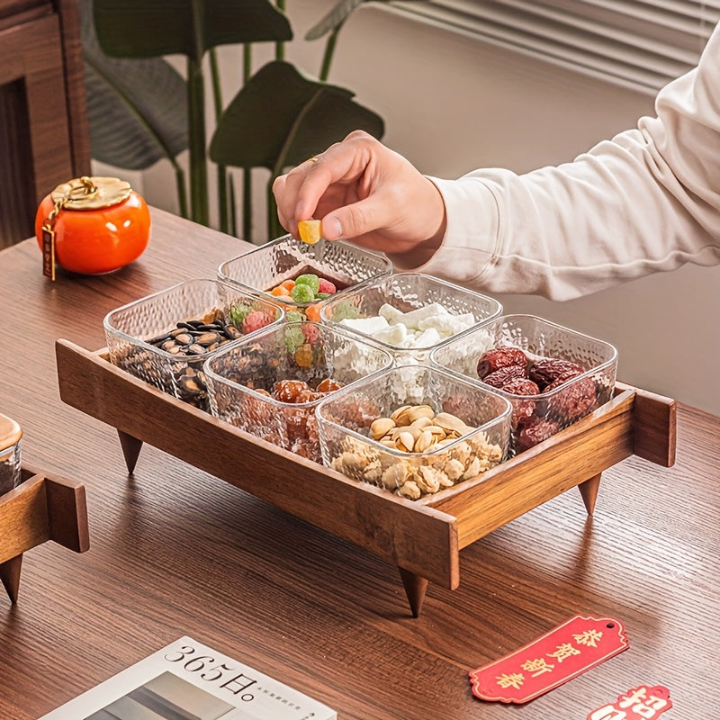 1pc Walnut High Foot Tray