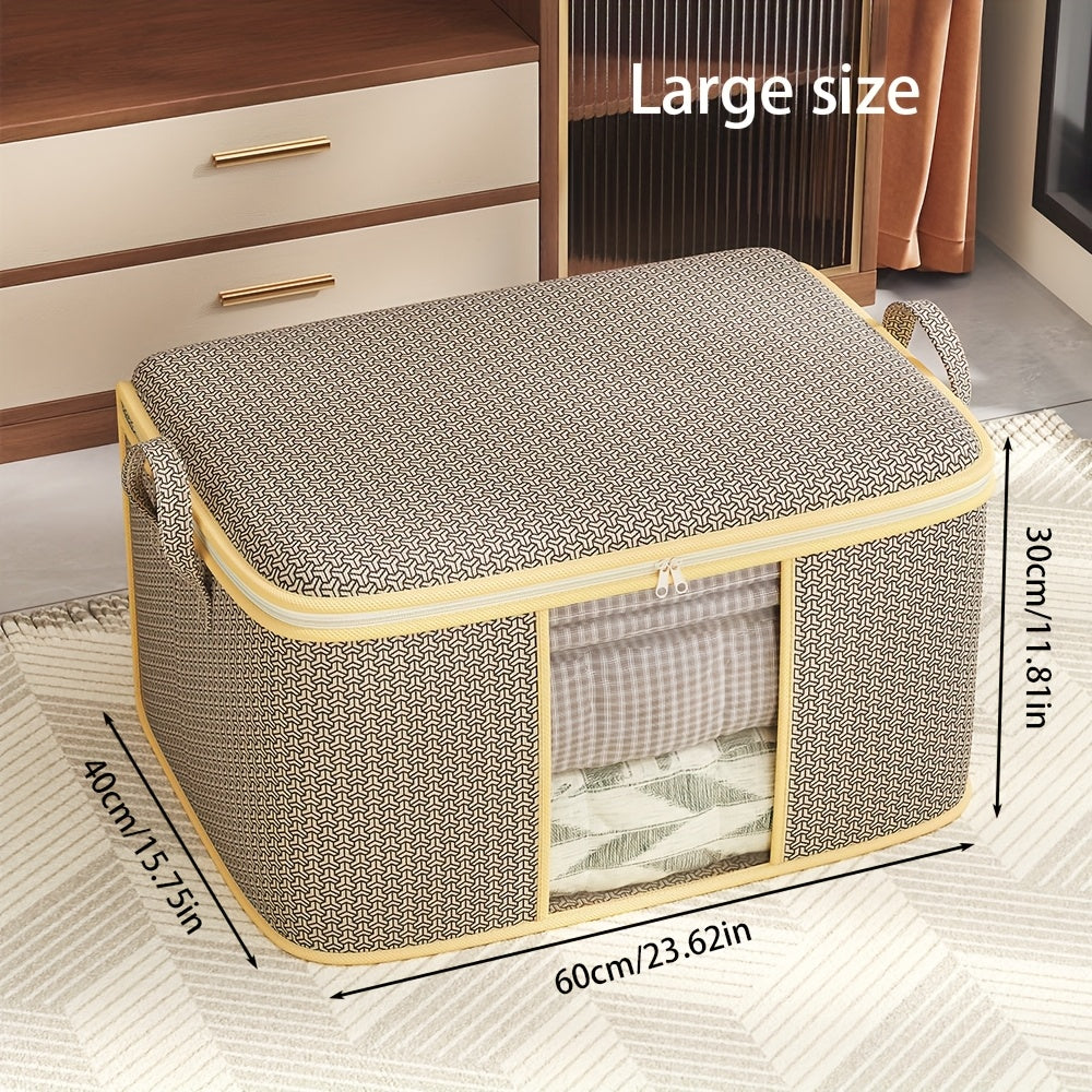 2pcs Heavy-Duty Storage Moving Bags Quilt Storage Blanket Storage with Handles Set and Clear Window