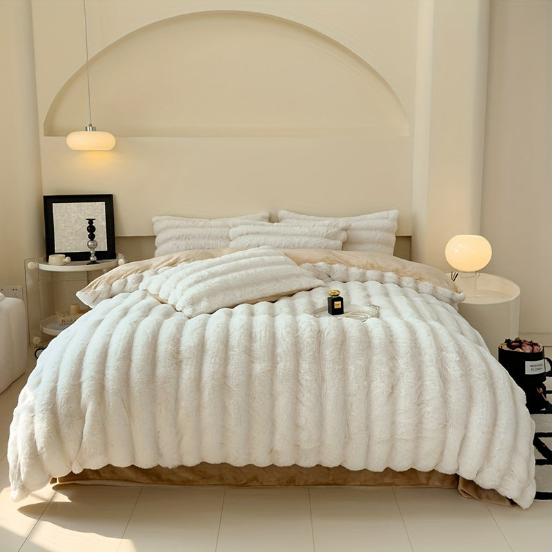 High-end soft striped multifunctional blanket