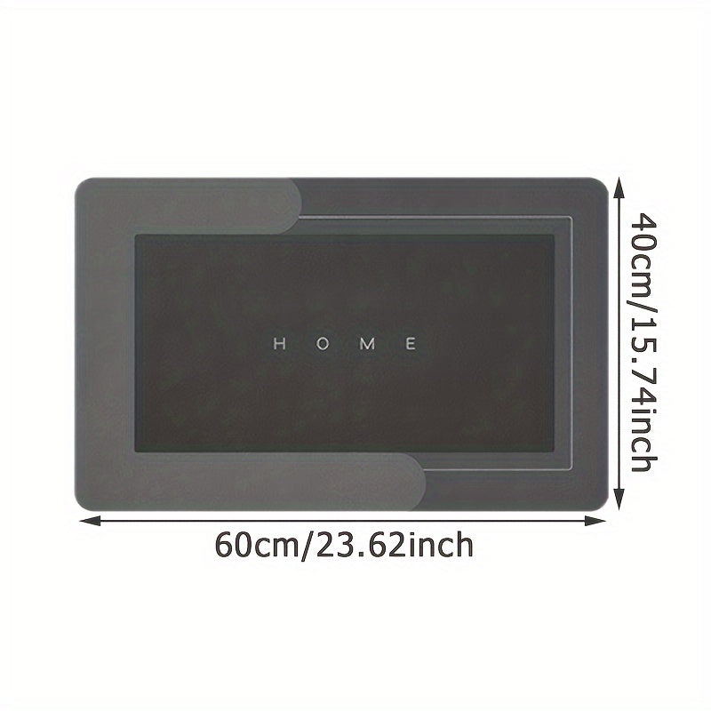 [1pc Non-Slip Kitchen Mat] 1pc Super Non-Slip Diatom Mud Kitchen Mat | 3mm Thick, 2.0kg/m², Natural Rubber Base, Scratch-Resistant, Easy to Clean & Wipe | Comfortable Standing Mat for Kitchens, Bathrooms, Entryways - Black, Multiple Sizes Available