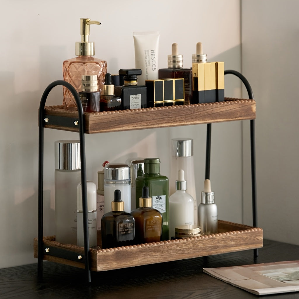 Cast Iron Double Layer Cosmetic Organizer