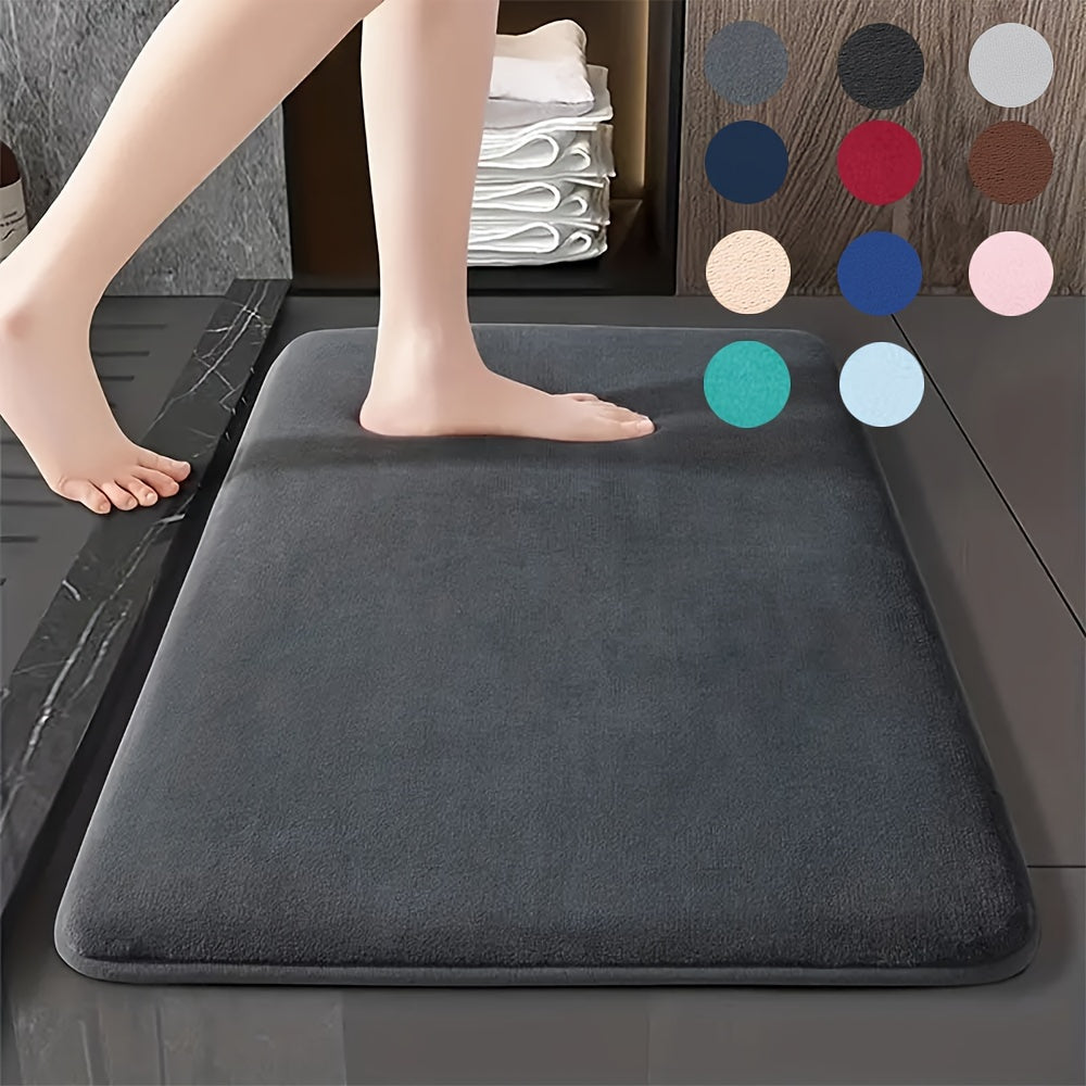 1pc Soft Floor Mat, Absorbent & Quick-drying Kitchen Floor Carpet, Non-slip Entry Doorway Floor Rug, Comfortable Memory Foam Cushioned Bathroom Foot Pad, For Bathroom Bedroom Kitchen Living Room Corrido, Ideal Living Room Supplies, Home Decoration