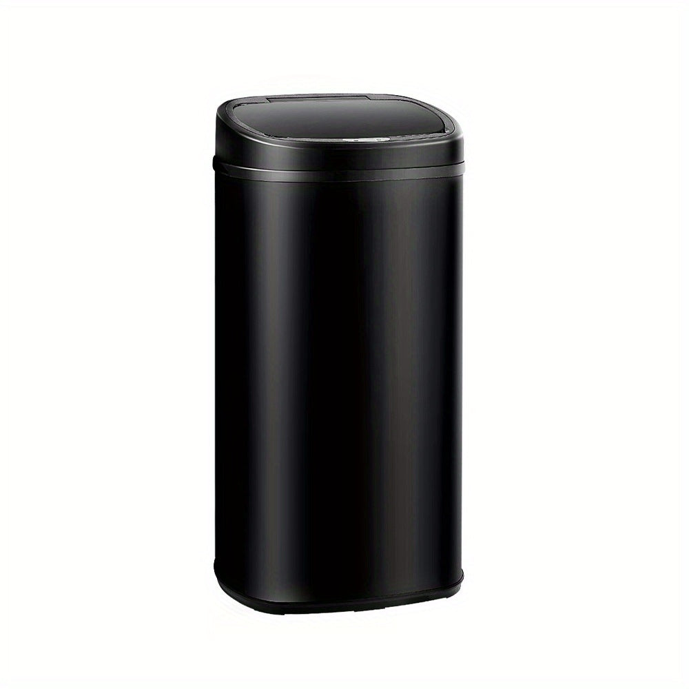 Devanti 68L Motion Sensor Trash Can - Large Capacity Automatic Garbage Bin with Quiet Operation, Fingerprint-Resistant Steel, and Bag Holder for Kitchen, Black (AA Battery Powered)