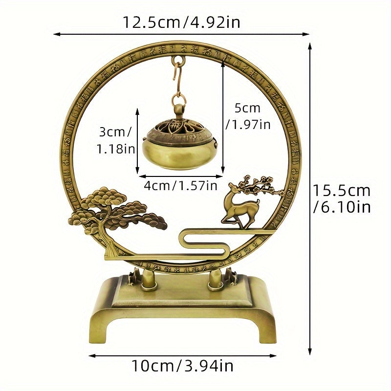 Fortune, Wealth, Longevity Incense Burner, Ruyi Hanging Incense Burner, Sandalwood, Indoor Hanging Incense Burner Ornament