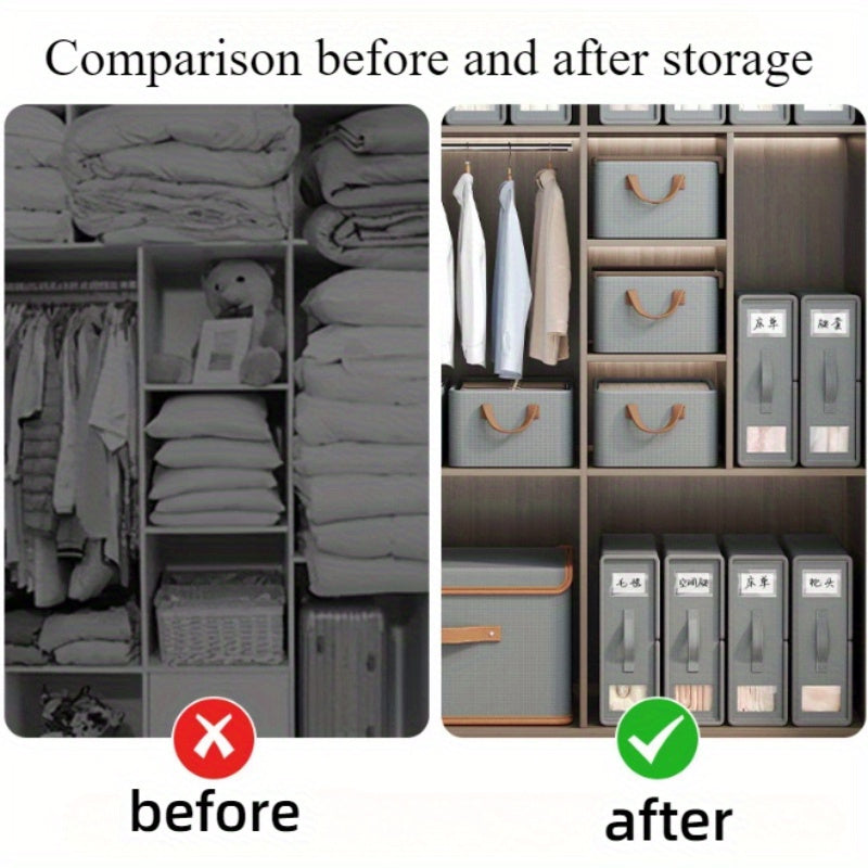 Non-Woven Fabric Storage Organizer Set with Duvet Cover & Blanket Organizer
