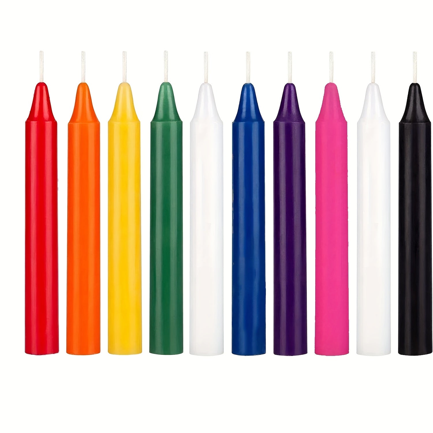 10pcs/30pcs Spell Bell Candles - Premium Mini Cone Candles for Ritual, Prayer, Birthday, Meditation, Altar, Spell, Bell Candles -4 inches High (Multi Color)