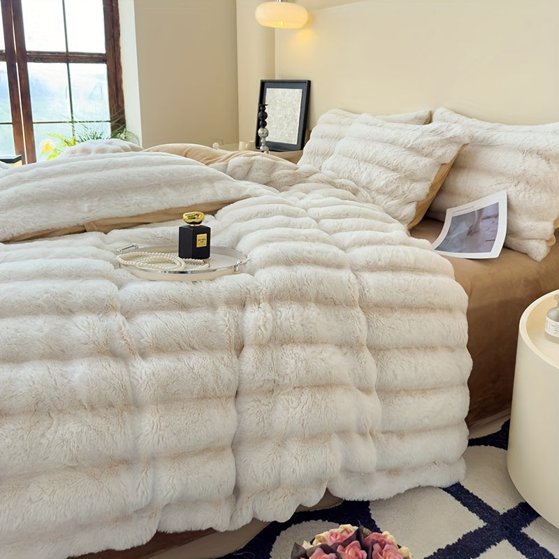 High-end soft striped multifunctional blanket