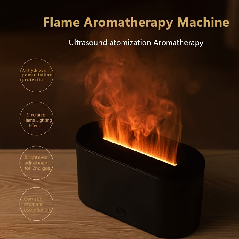 [Ultra-Quiet] Flame Aromatherapy Diffuser | USB-Powered | Ultra-Quiet | Adjustable Brightness | Home Bedrooms & Offices