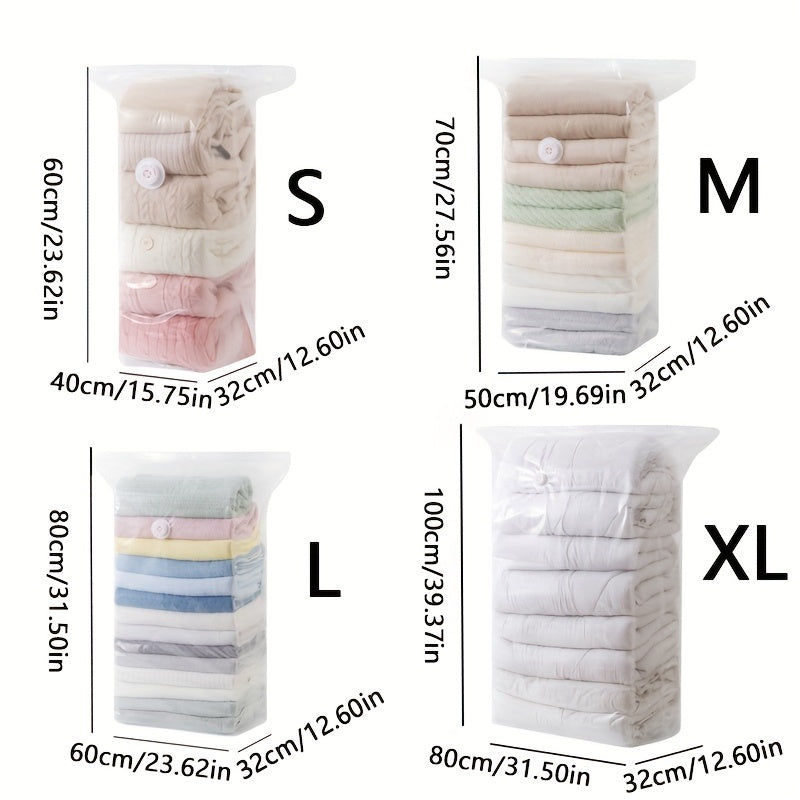 [3pcs Space Saver Storage Bags] 3pcs DYWMM Space Saver Vacuum Compression Storage Bags | 80% More Efficient for Quilts, Blankets, Bedding, Clothes, Pillows & More | Plastic, No Electricity Needed, Large Capacity Storage Solution, Clothes Organizer Storage