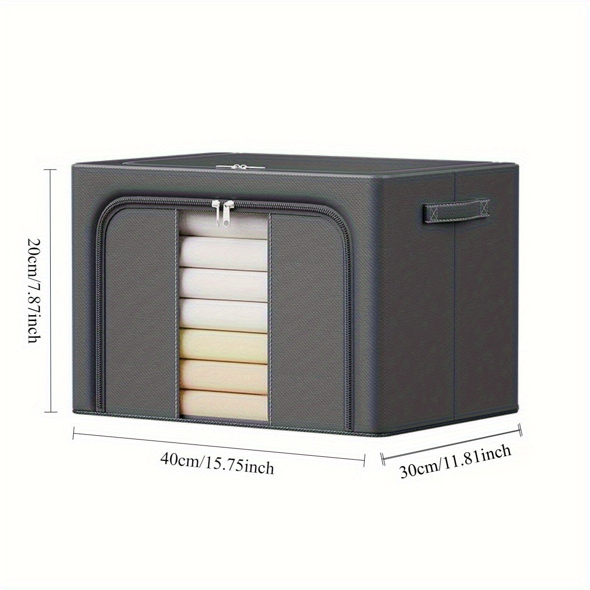 Large Capacity Waterproof Non-Woven Fabric Storage Box with Clear Visibility Window,