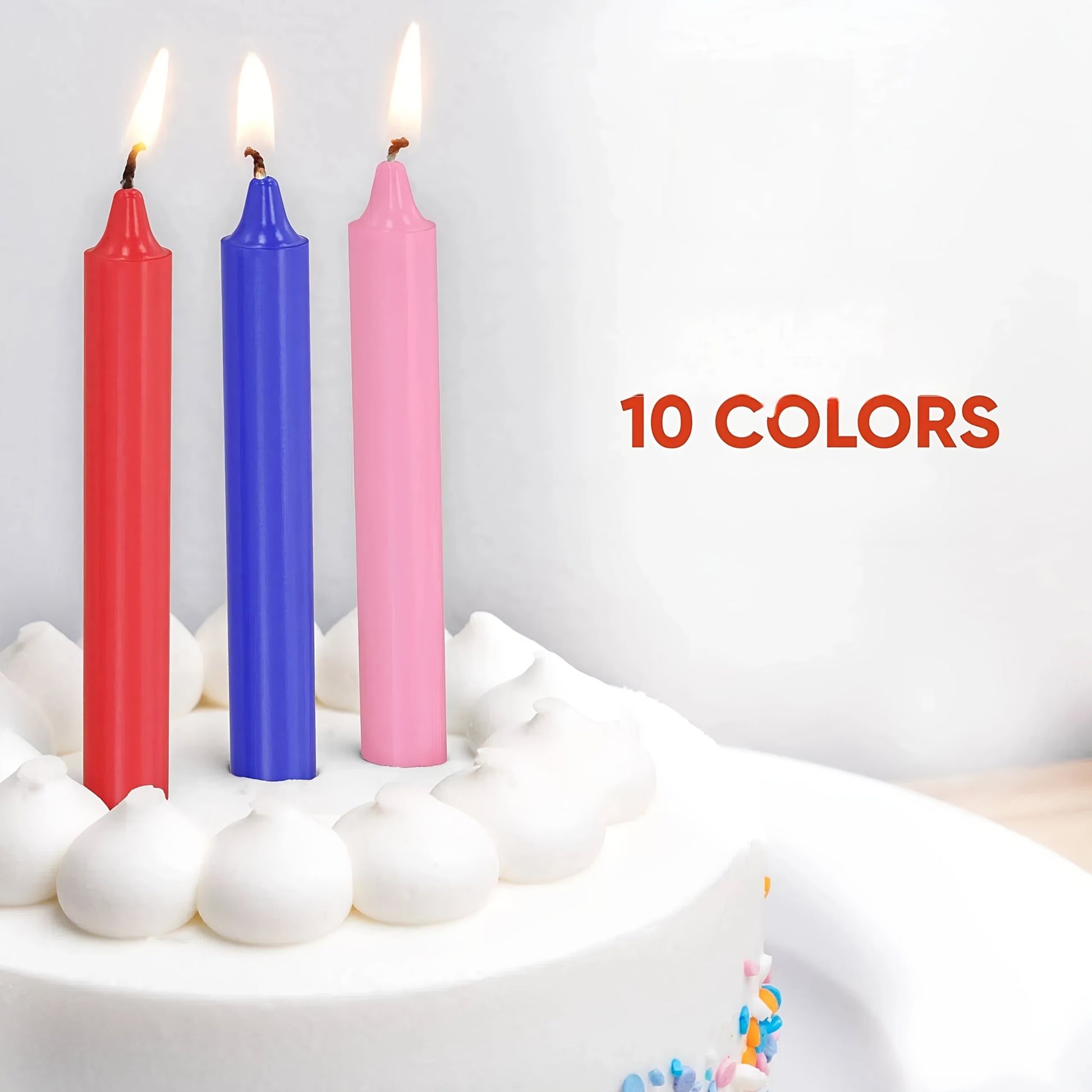 10/20/30pcs Spell Candles, Colorful Unscented Candles, 4in Tall x 1/2in Diameter Mini Conical Candles, Suitable for Witchcraft Crafts