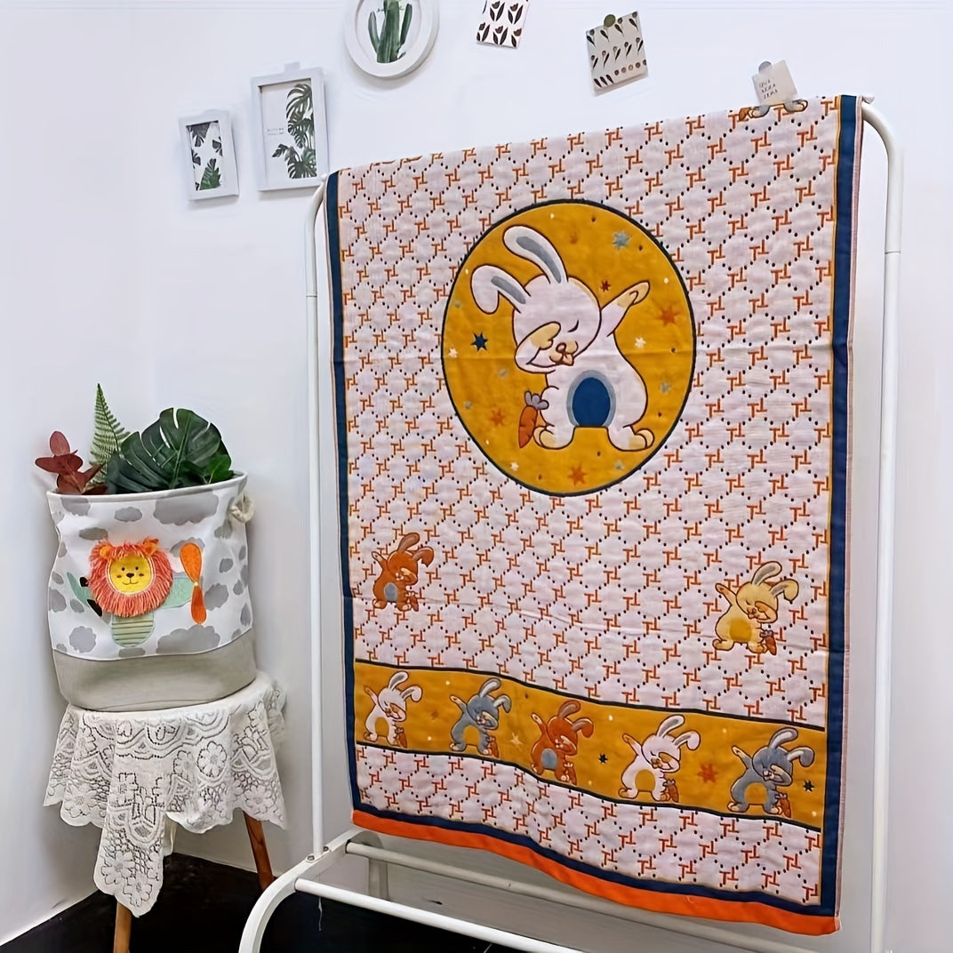 [Super Absorbent Cartoon Towel] Super Absorbent 1pc Cartoon Bear & Dinosaur Themed Cotton Bath Towel - 400 GSM, Quick-Dry, Soft & Skin-Friendly, Oversized Towel/Blanket for Bathroom, Modern Style, Knit Fabric, 100% Cotton, Wash Cloths